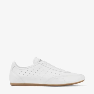 Adidași cu talpă joasă Sunny F, din piele albă și maro