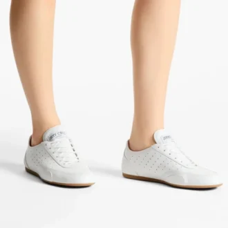 Adidași cu talpă joasă Sunny F, din piele albă și maro