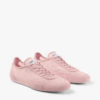 Adidași cu talpă joasă Sunny F din piele roz și dantelă jimmy choo
