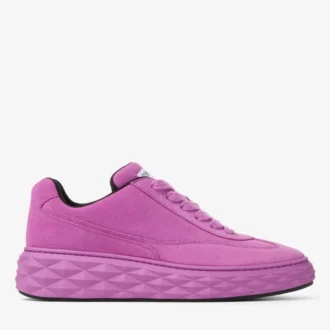 Adidași Diamond Maxi Retro M din piele de căprioară catifelată violet orhidee, cu talpă joasă