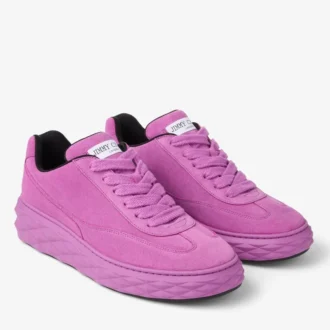 Adidași Diamond Maxi Retro M din piele de căprioară catifelată violet orhidee, cu talpă joasă