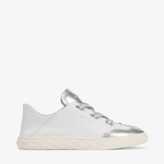 Adidași din piele nappa argintie metalizată Diamond Light Flex F