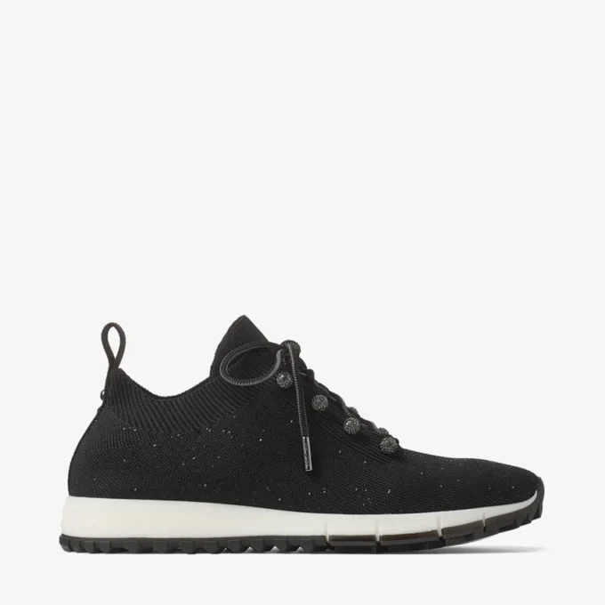 Adidași Veles din tricot negru cu paiete Adidași Veles din tricot negru cu paiete