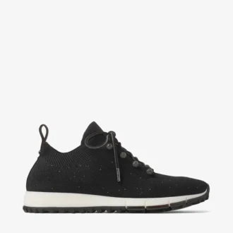 Adidași Veles din tricot negru cu paiete