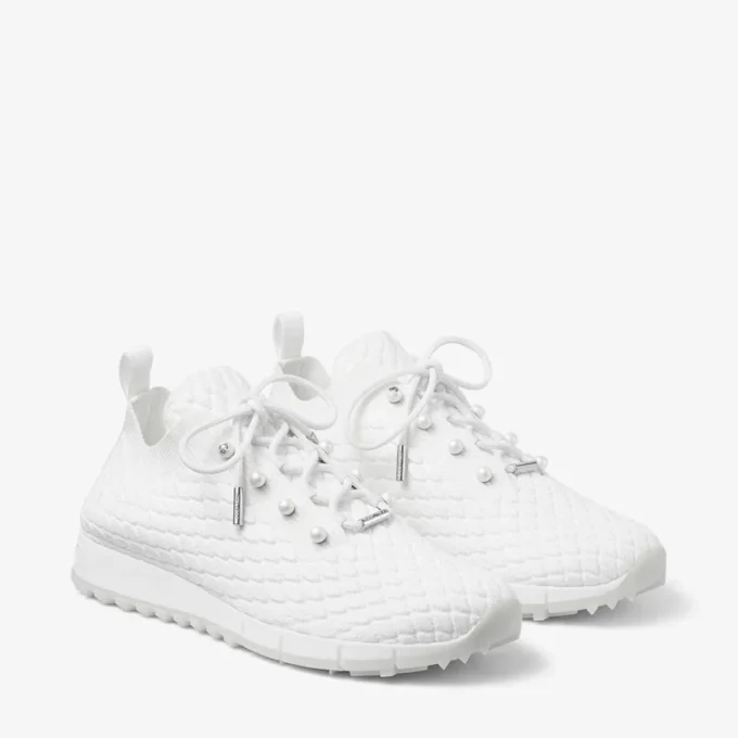 Adidași Veles din tricot texturat alb