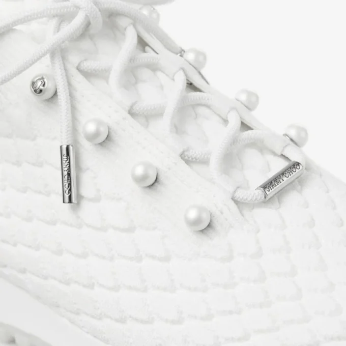 Adidași Veles din tricot texturat alb