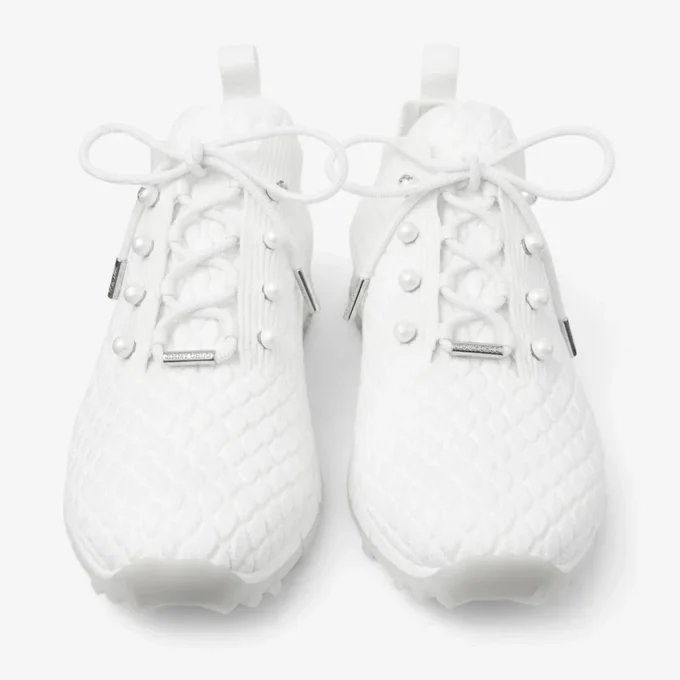 Adidași Veles din tricot texturat alb