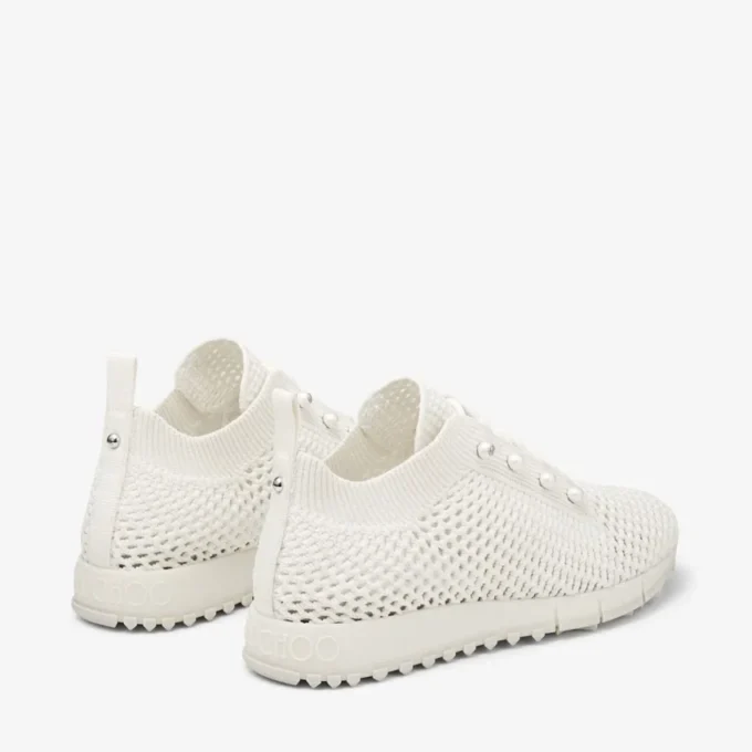 Adidași Veles Latte din tricot croșetat, cu talpă joasă și perle