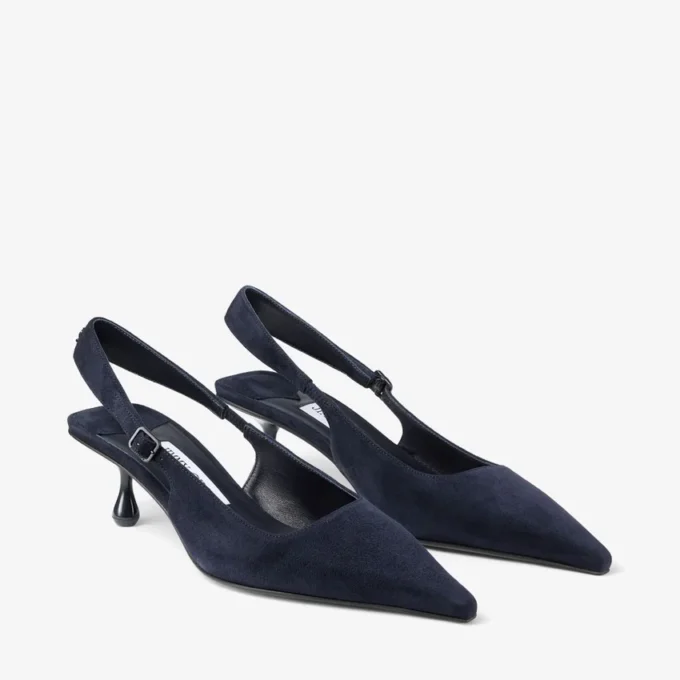 Amel 50 Marine Pantofi cu baretă din piele de căprioară Amel 50 Marine Pantofi cu baretă din piele de căprioară
