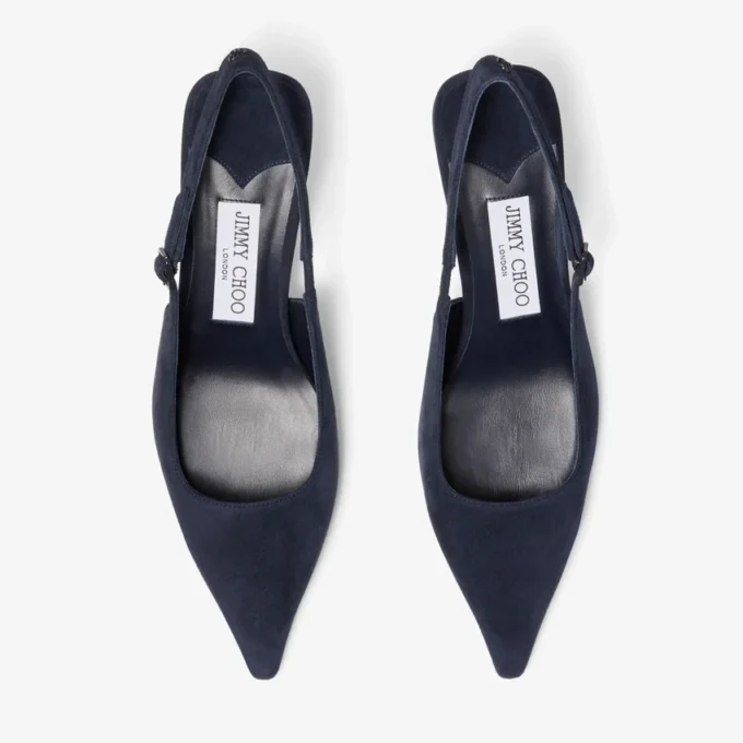 Amel 50 Marine Pantofi cu baretă din piele de căprioară Amel 50 Marine Pantofi cu baretă din piele de căprioară