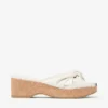 Avenue Wedge 50 Latte Mule cu toc înalt din piele Nappa Avenue Wedge 50 Latte Mule cu toc înalt din piele Nappa