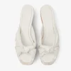 Avenue Wedge 50 Latte Mule cu toc înalt din piele Nappa Avenue Wedge 50 Latte Mule cu toc înalt din piele Nappa