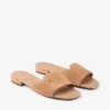 Balerini Dina din piele de căprioară de culoare caramel