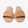 Balerini Dina din piele de căprioară de culoare caramel