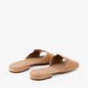 Balerini Dina din piele de căprioară de culoare caramel