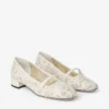 Balerini Elisa Latte Pantofi balerini Jimmy Choo din piele nappa perforată Balerini Elisa Latte Pantofi balerini Jimmy Choo din piele nappa perforată