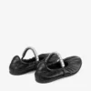 Balerini Jade din piele nappa moale neagră, cu curea cu cristale Balerini Jade din piele nappa moale neagră, cu curea cu cristale