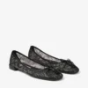 Balerini Scarlett negri cu dantelă Jimmy Choo
