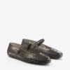 Balerinii Jelly Black cu ornamente din cristale Balerinii Jelly Black cu ornamente din cristale
