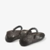 Balerinii Jelly Black cu ornamente din cristale Balerinii Jelly Black cu ornamente din cristale
