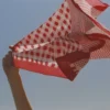Bandana Sula din bumbac cu imprimeu Gingham în nuanțe de roșu rubiniu Bandana Sula din bumbac cu imprimeu Gingham în nuanțe de roșu rubiniu