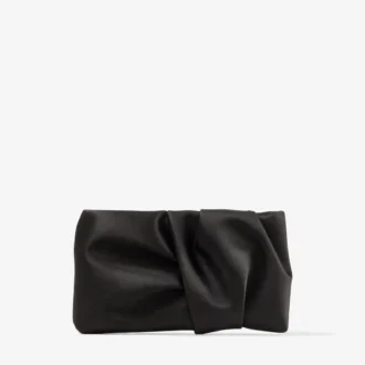 Bonny Clutch Gență de mână din satin negru