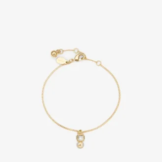 Brățară Jc Pearl Cube Brățară din metal auriu cu perle și cuburi de cristal