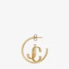 Cercei Jc Monogram Hoops Cercei Jc Monogram Hoops din metal cu finisaj auriu Cercei Jc Monogram Hoops Cercei Jc Monogram Hoops din metal cu finisaj auriu