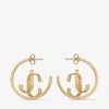 Cercei Jc Monogram Hoops Cercei Jc Monogram Hoops din metal cu finisaj auriu Cercei Jc Monogram Hoops Cercei Jc Monogram Hoops din metal cu finisaj auriu