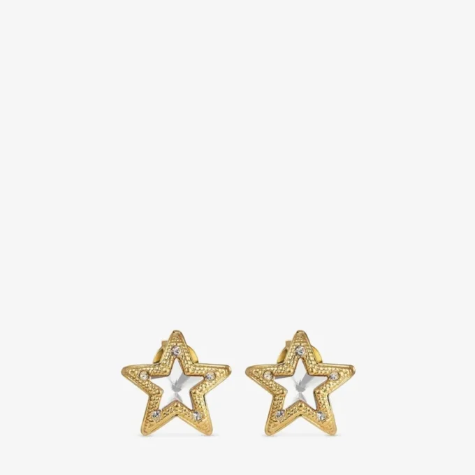 Cercei Jc Star Studs Cercei Jc Star Studs din metal cu finisaj auriu și cristale Swarovski Cercei Jc Star Studs Cercei Jc Star Studs din metal cu finisaj auriu și cristale Swarovski