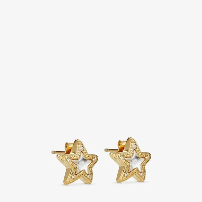Cercei Jc Star Studs Cercei Jc Star Studs din metal cu finisaj auriu și cristale Swarovski Cercei Jc Star Studs Cercei Jc Star Studs din metal cu finisaj auriu și cristale Swarovski