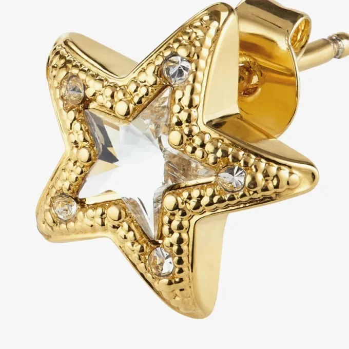 Cercei Jc Star Studs Cercei Jc Star Studs din metal cu finisaj auriu și cristale Swarovski Cercei Jc Star Studs Cercei Jc Star Studs din metal cu finisaj auriu și cristale Swarovski