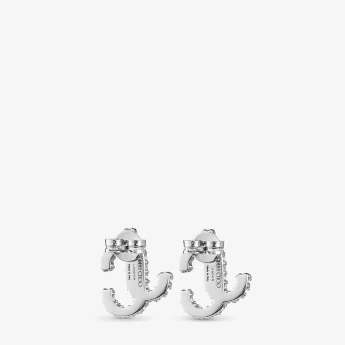 Cercei Jc Studs Cercei Jc Studs din metal cu finisaj argintiu și cristale Swarovski