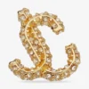 Cercei Jc Studs din metal cu finisaj auriu și cristale Swarovski