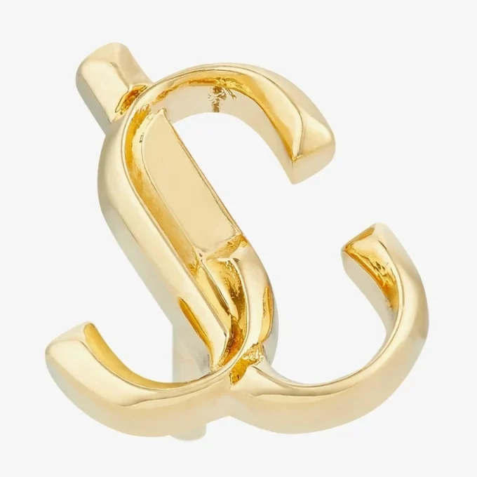 Cercei mini Jc Cercei mini Jc din metal cu finisaj auriu Cercei mini Jc Cercei mini Jc din metal cu finisaj auriu