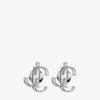 Cercei mini Jc din metal cu finisaj argintiu Cercei mini Jc Cercei mini Jc din metal cu finisaj argintiu Cercei mini Jc