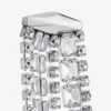 Cercei Zandra Cercei din cristal cu finisaj argintiu Cercei Zandra Cercei din cristal cu finisaj argintiu