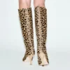 Cizme până la genunchi Gloria 85 Cizme până la genunchi din piele de ponei cu imprimeu natural de ghepard Cizme până la genunchi Gloria 85 Cizme până la genunchi din piele de ponei cu imprimeu natural de ghepard