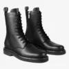 Cizme Rowan Derby Cizme din piele de vițel neagră cu detalii metalice