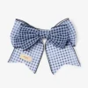 Clemă de păr cu fundă Clemă de păr cu fundă din organza mini-gingham în culori marine