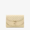 Clutch Curve Clutch din piele Biker matlasată, culoare Buttermilk Clutch Curve Clutch din piele Biker matlasată, culoare Buttermilk