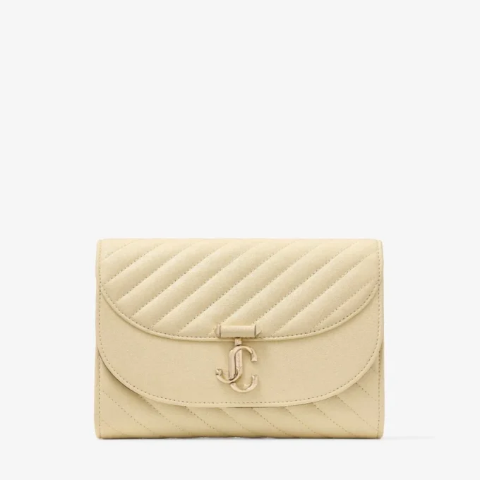 Clutch Curve Clutch din piele Biker matlasată, culoare Buttermilk Clutch Curve Clutch din piele Biker matlasată, culoare Buttermilk