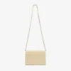 Clutch Curve Clutch din piele Biker matlasată, culoare Buttermilk Clutch Curve Clutch din piele Biker matlasată, culoare Buttermilk