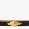 Curea cu cataramă în formă de diamant Curea din piele neagră cu cataramă Curea cu cataramă în formă de diamant Curea din piele neagră cu cataramă