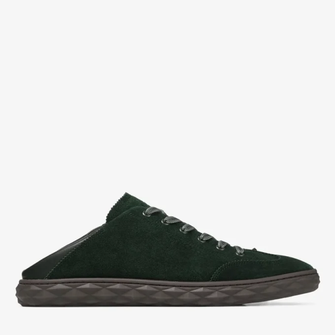 Diamond Flex M Adidași cu talpă joasă din piele de căprioară verde britanică și piele