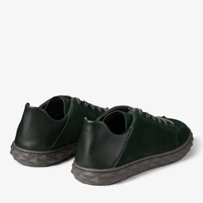 Diamond Flex M Adidași cu talpă joasă din piele de căprioară verde britanică și piele