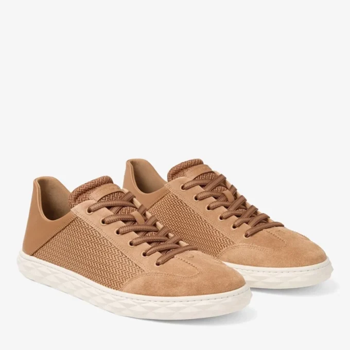 Diamond Flex M Toffee Mix Pantofi sport joși din piele mixtă și plasă texturată