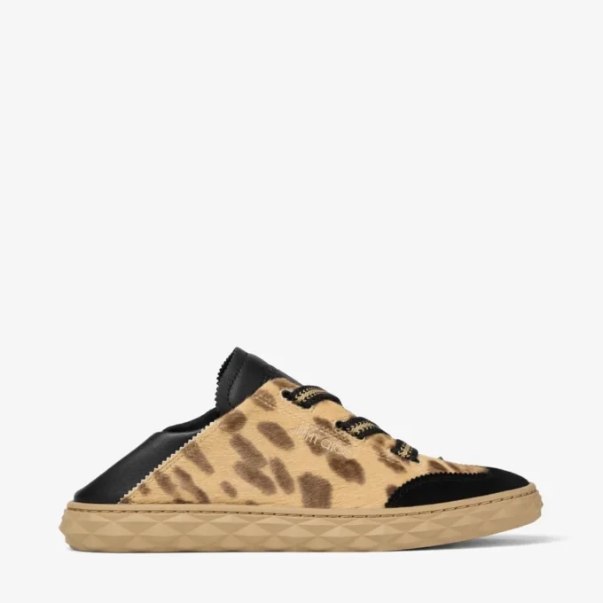 Diamond Light Flex F Adidași din piele de ponei cu imprimeu leopard