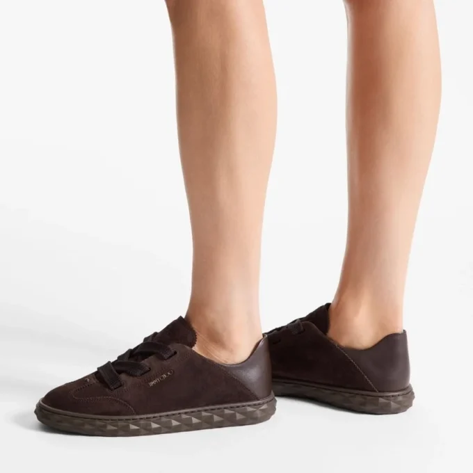 Diamond Light Flex F Adidași din piele și piele de căprioară de culoare ciocolată Diamond Light Flex F Adidași din piele și piele de căprioară de culoare ciocolată