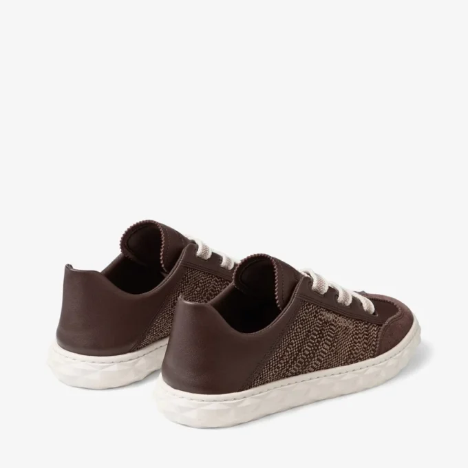 Diamond Light Flex F Adidași din piele mixată de culoare ciocolată și latte și rafie fină Diamond Light Flex F Adidași din piele mixată de culoare ciocolată și latte și rafie fină